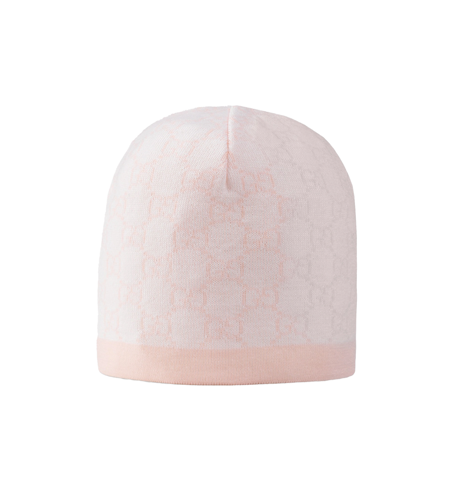 GG Pattern Wool Hat Pink