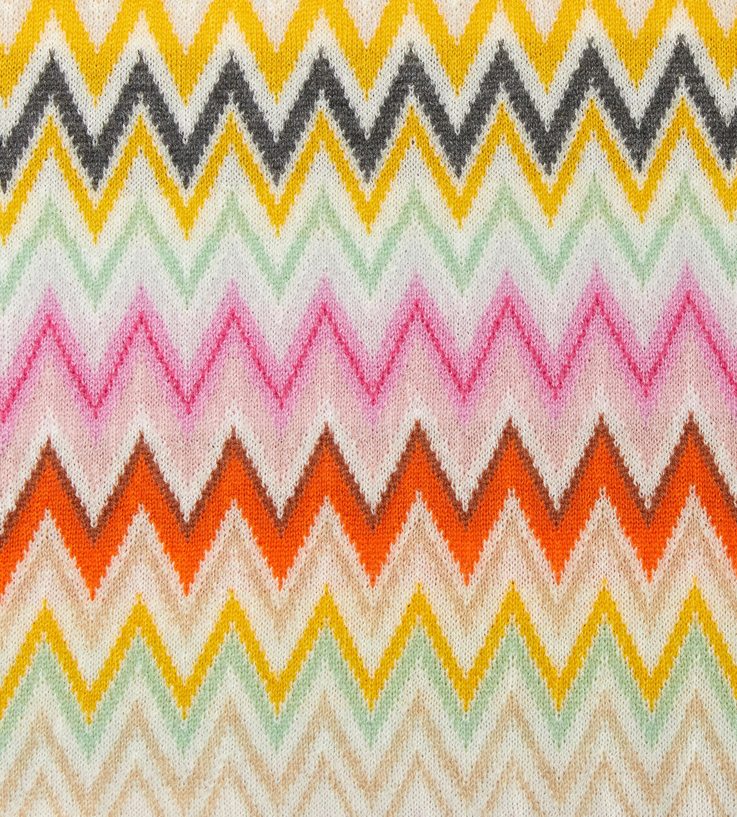 Zigzag Wool Scarf Multi