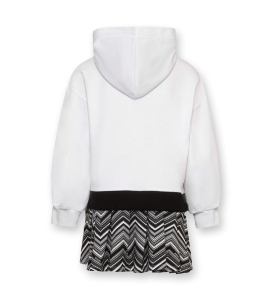 Zigzag Hooded Dress Multi