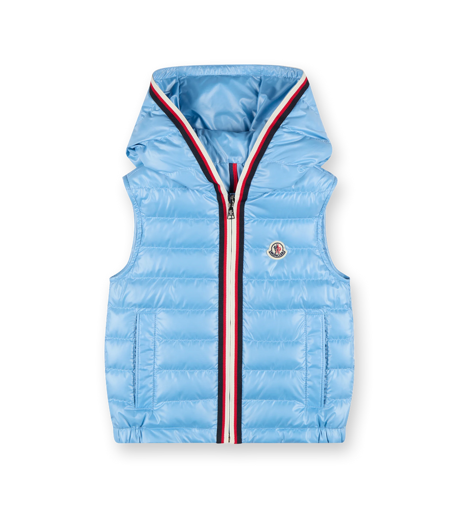 Dorcas Hooded Gilet Blue