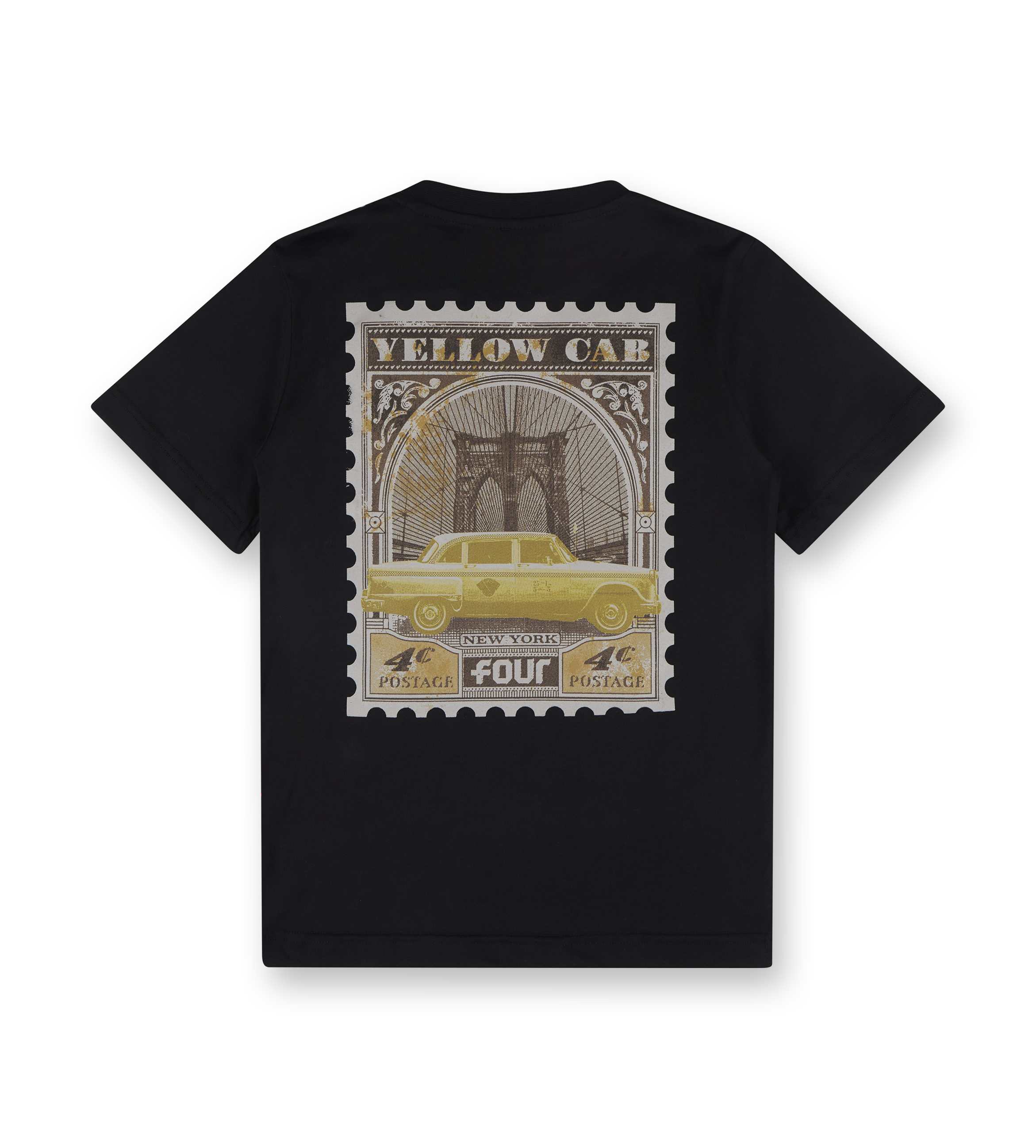 NY Stamp Cab T-shirt Black