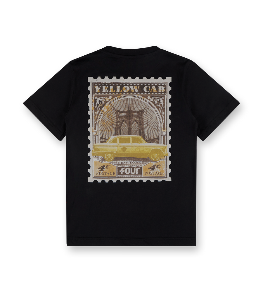 NY Stamp Cab T-shirt Black