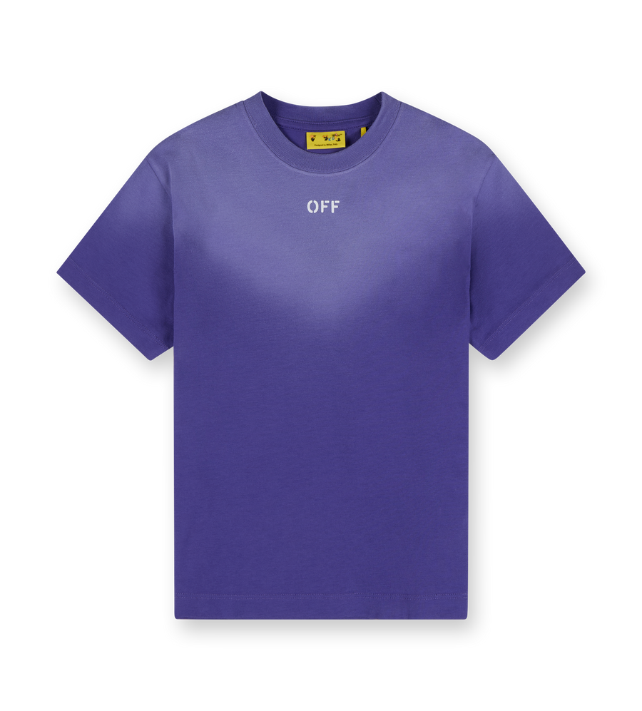 Bleached Stamp T-shirt Purple