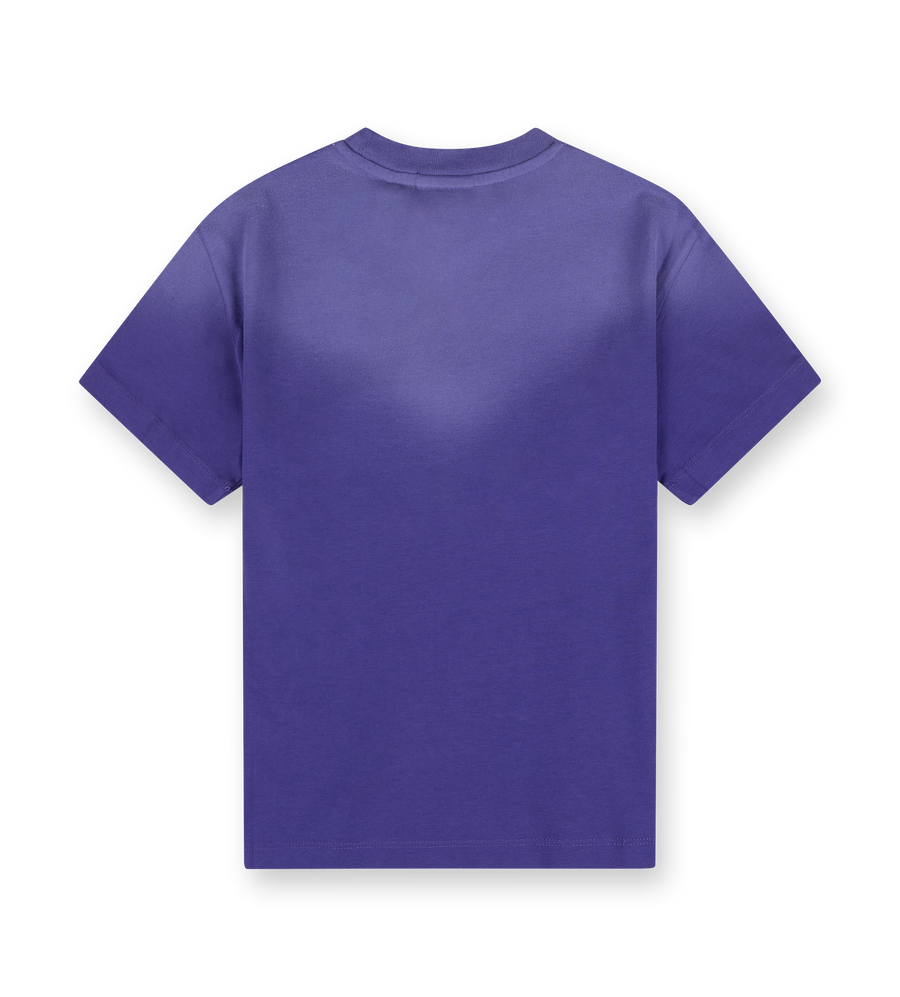 Bleached Stamp T-shirt Purple