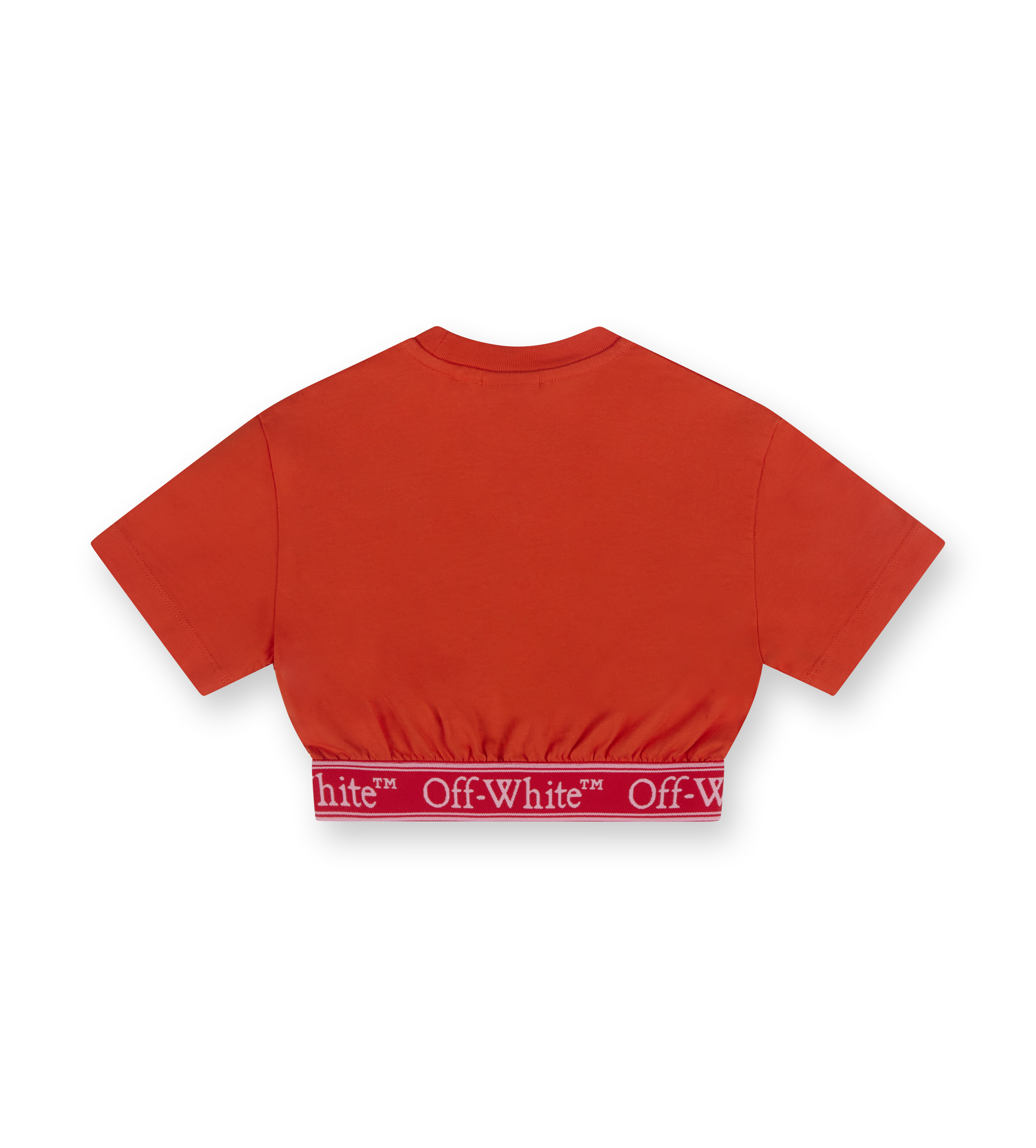 Bookish Logo Bang Crop T-shirt Coral Red