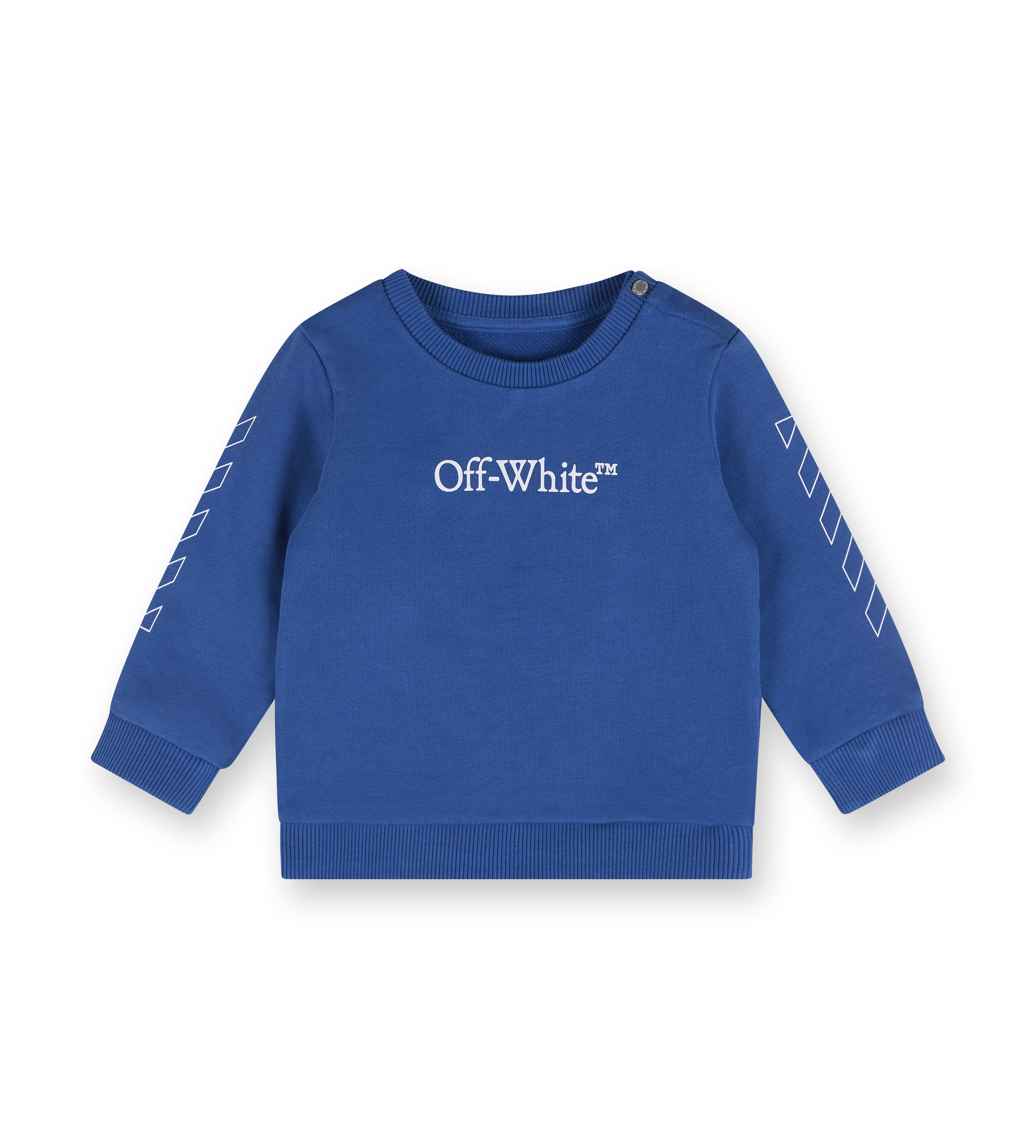 Bookish Diag Crewneck Blue-White