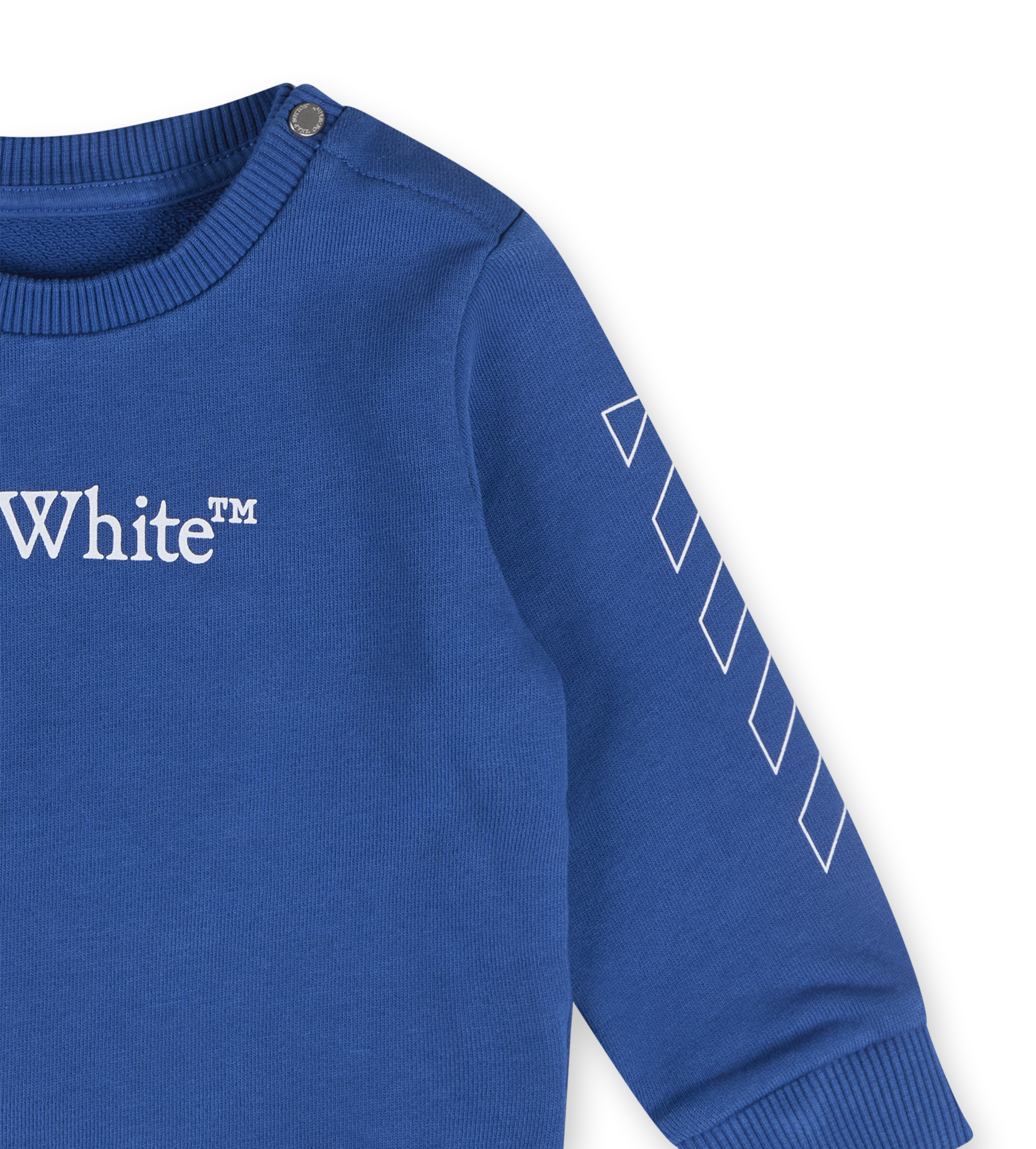 Bookish Diag Crewneck Blue-White