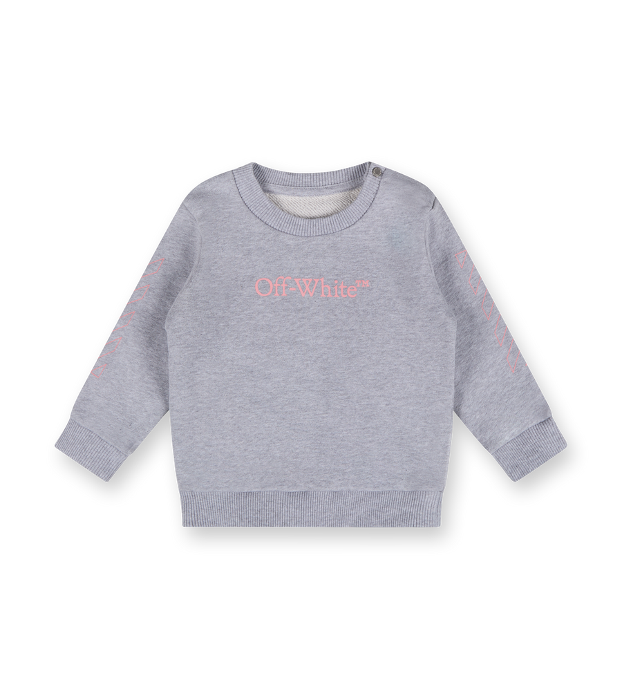 Bookish Diag Crewneck Grey Melange