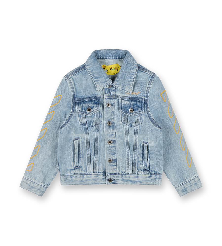 Bookish Denim Jacket Blue-Yellow