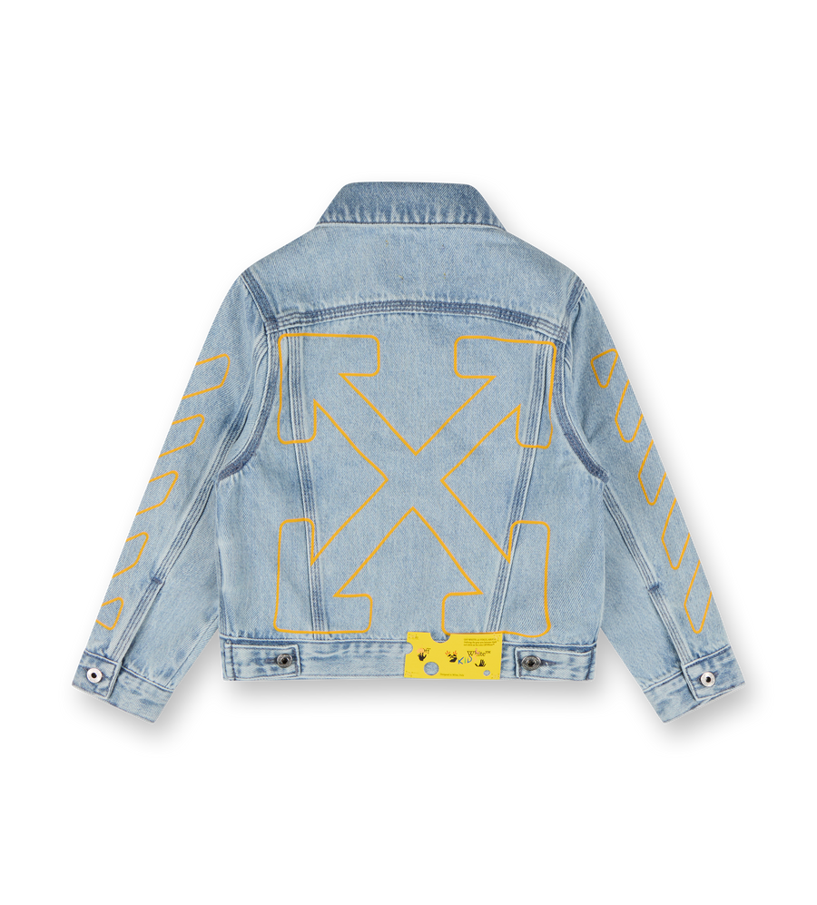 Bookish Denim Jacket Blue-Yellow