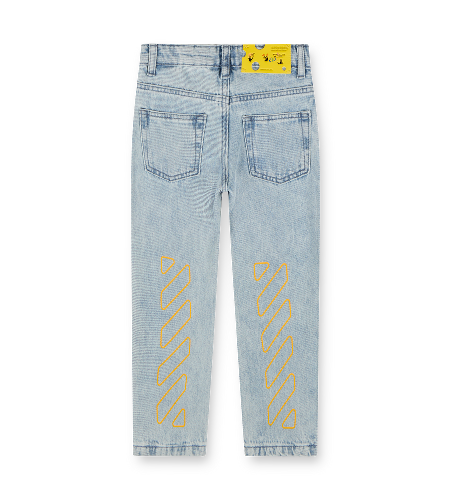 Bookish Diag Jeans Blue-Yellow