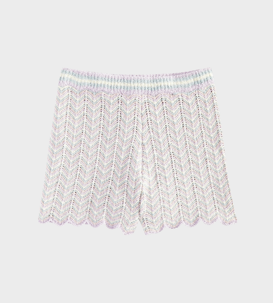 Halliday Textured Knit Shorts Multicolor