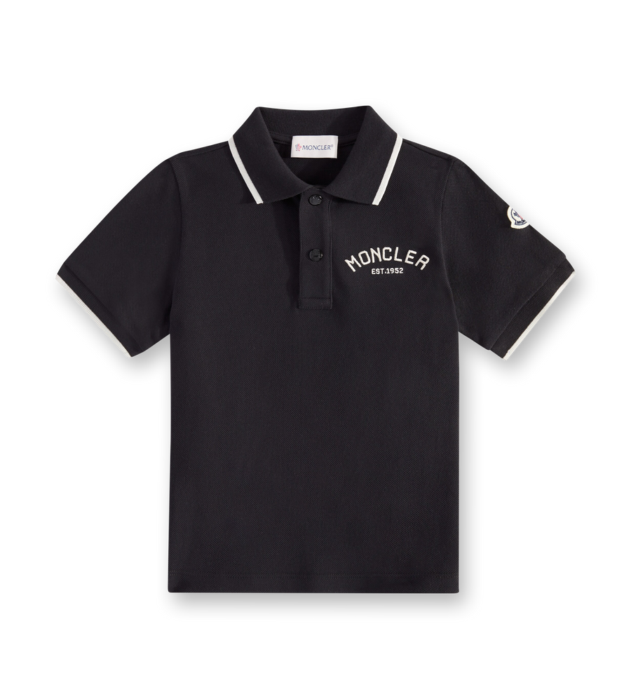 Embroidered Logo Polo Shirt Black