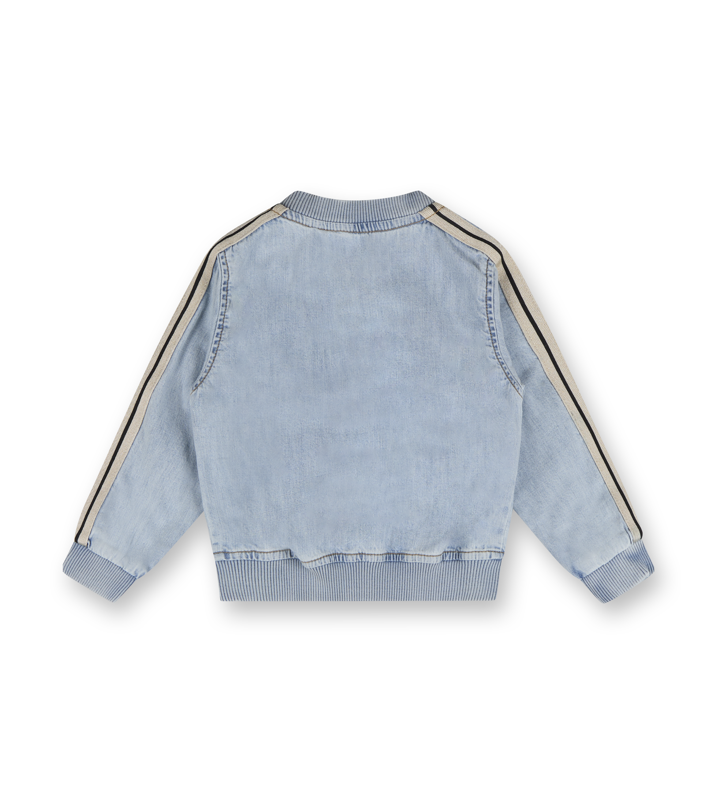 Logo-Embroidered Chambray Jacket Blue