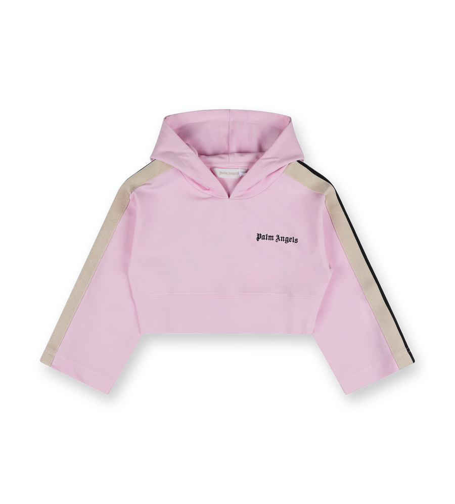 Cropped Track Hoodie Rose Pink