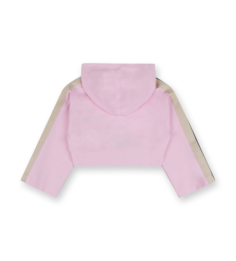 Cropped Track Hoodie Rose Pink