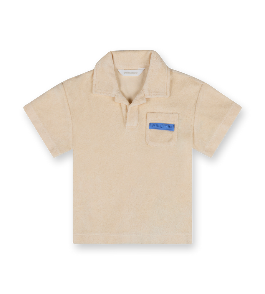 Terry Cloth Polo Shirt Sand Dusty