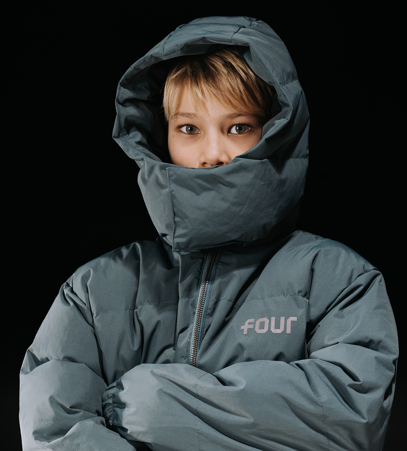 FOUR Logo Puffer Agave Green