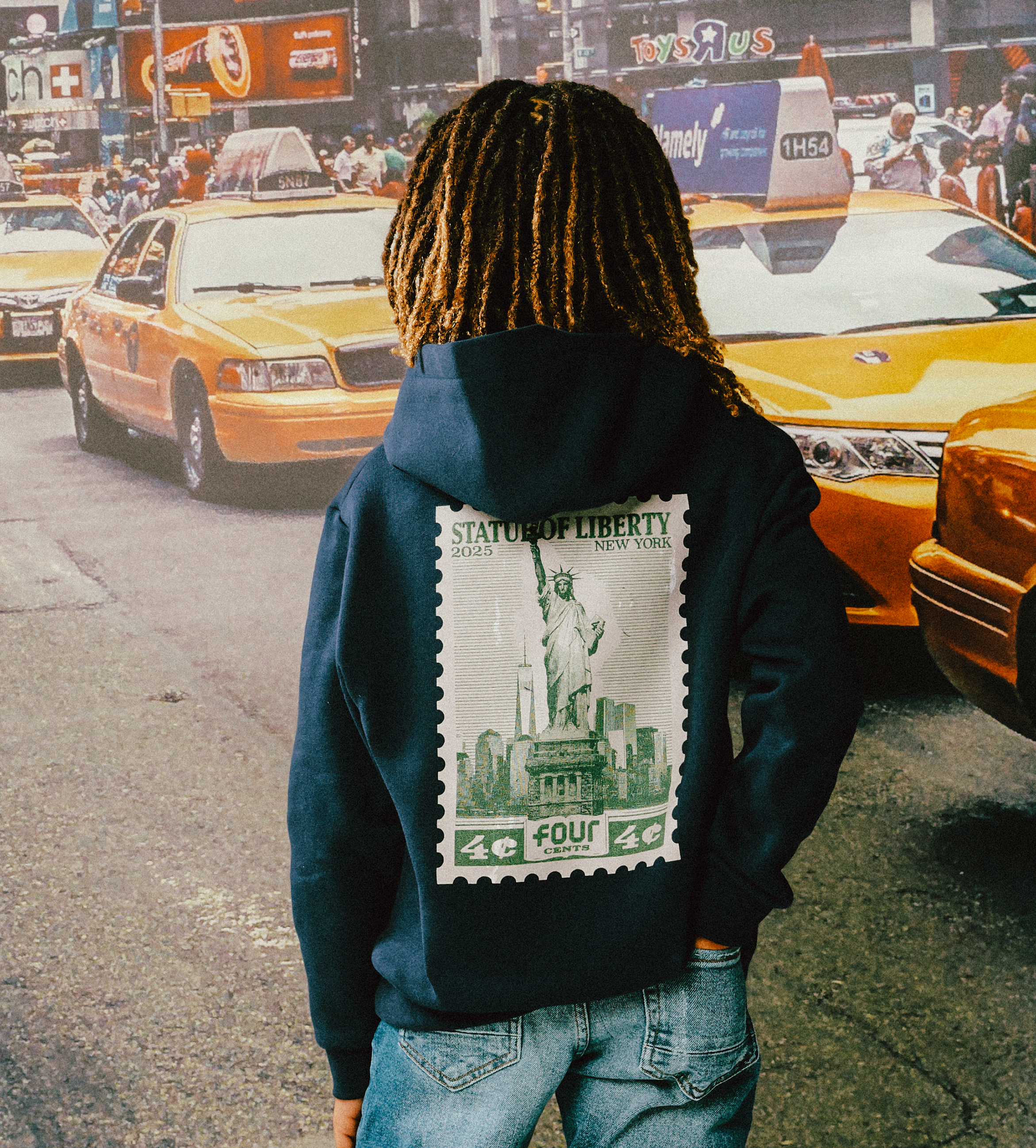 NY Stamp SOL Hoodie Marine Blue