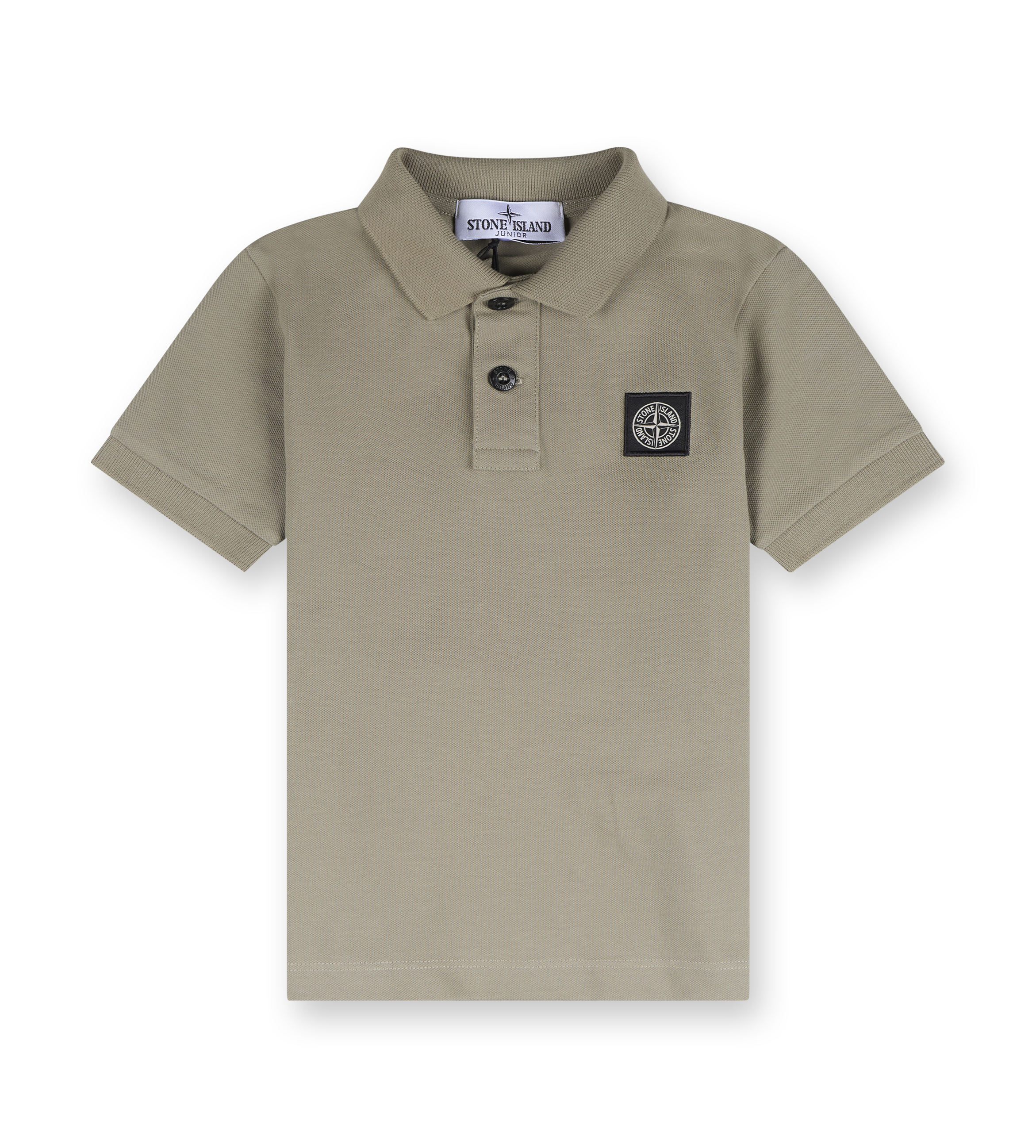 Compass-Patch Polo Shirt Taupe