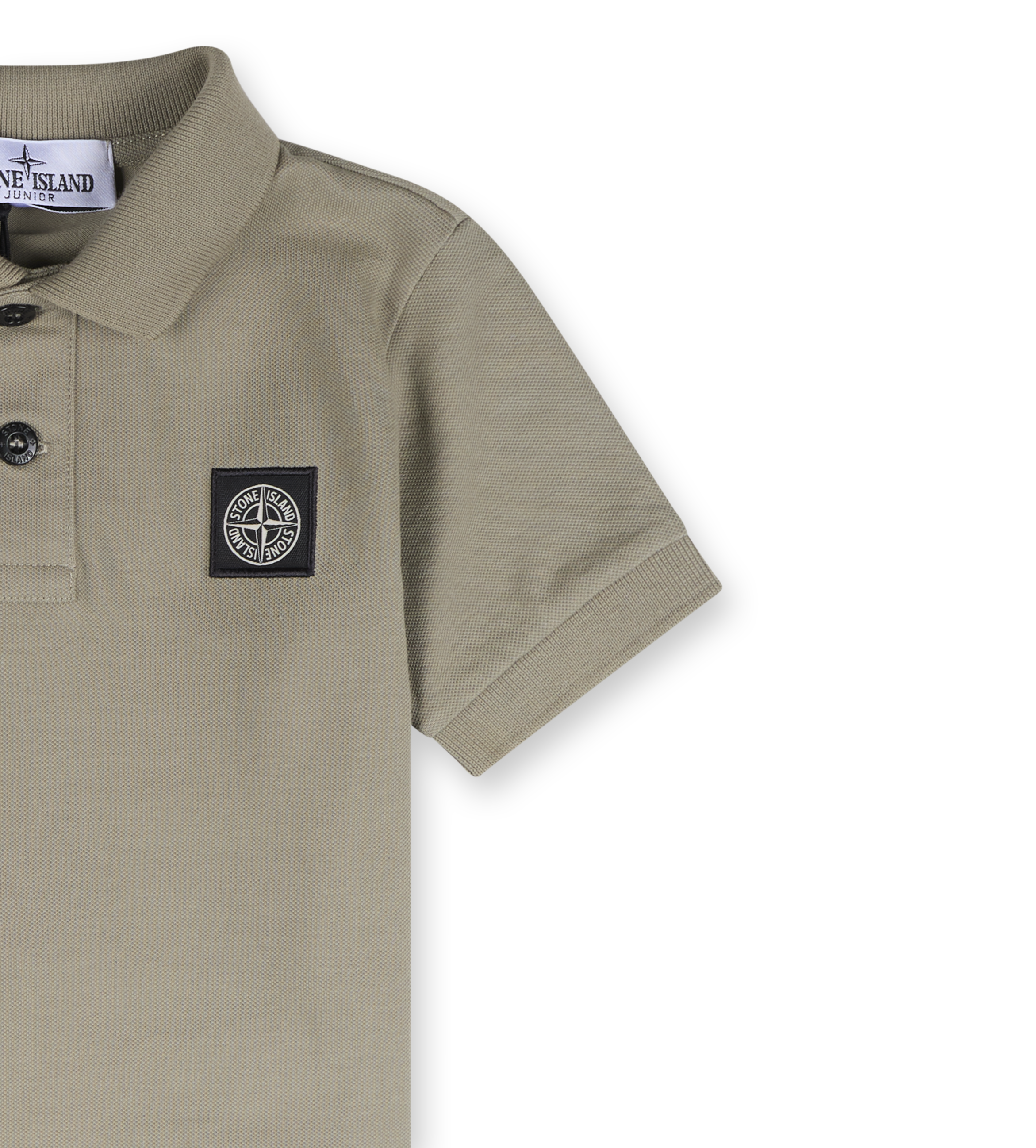 Compass-Patch Polo Shirt Taupe