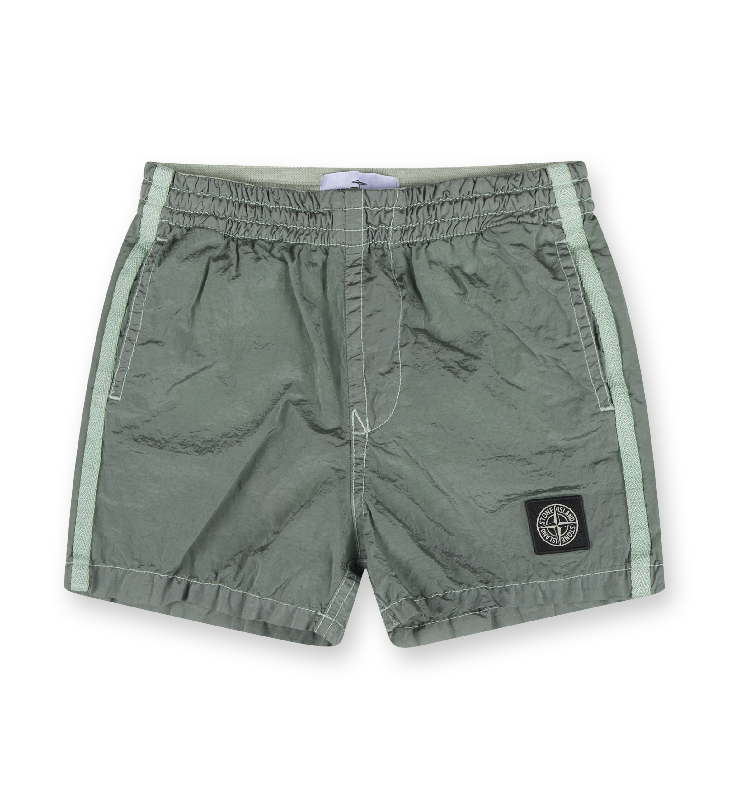 Compass-motif Swim Shorts Green