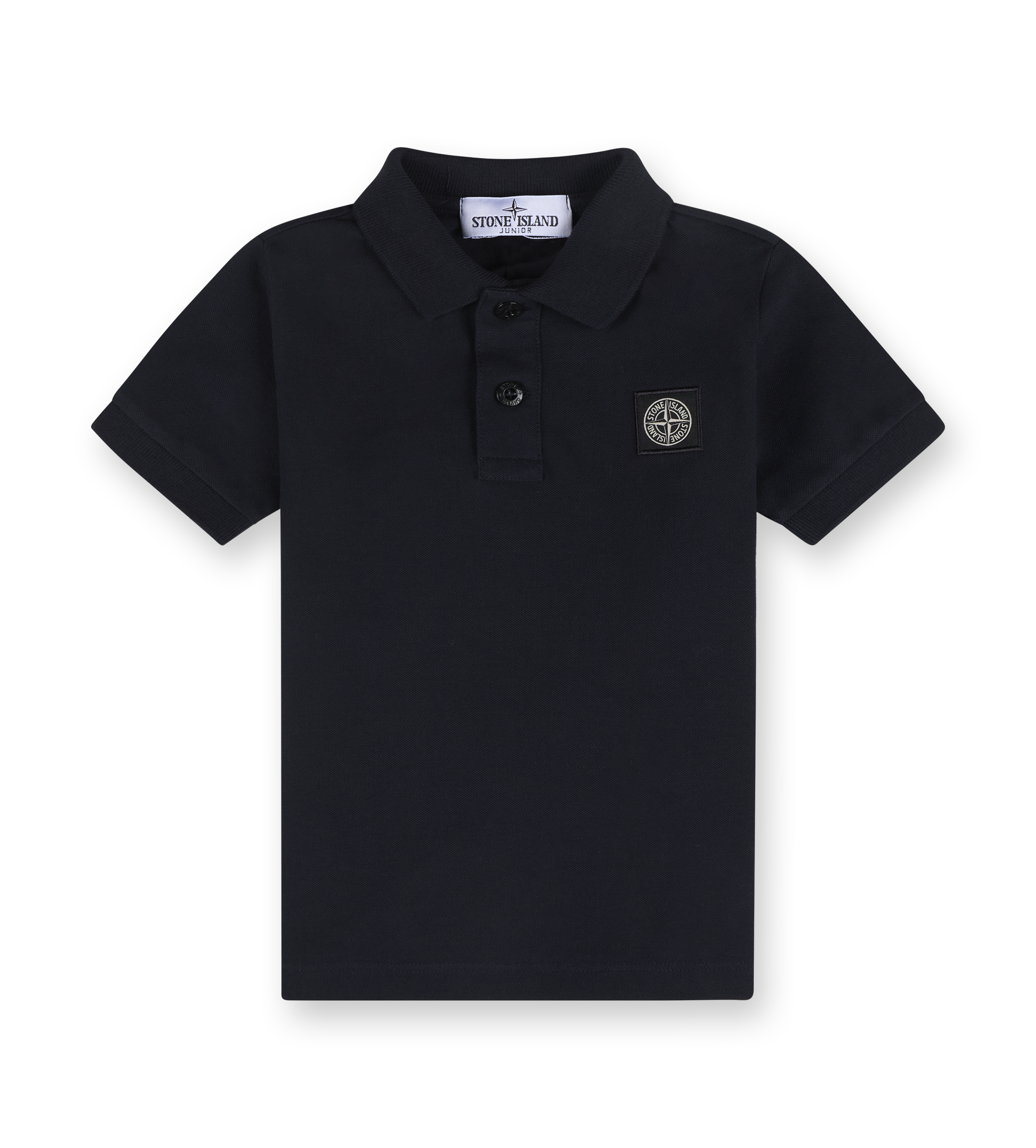 Compass-Patch Polo Shirt Black