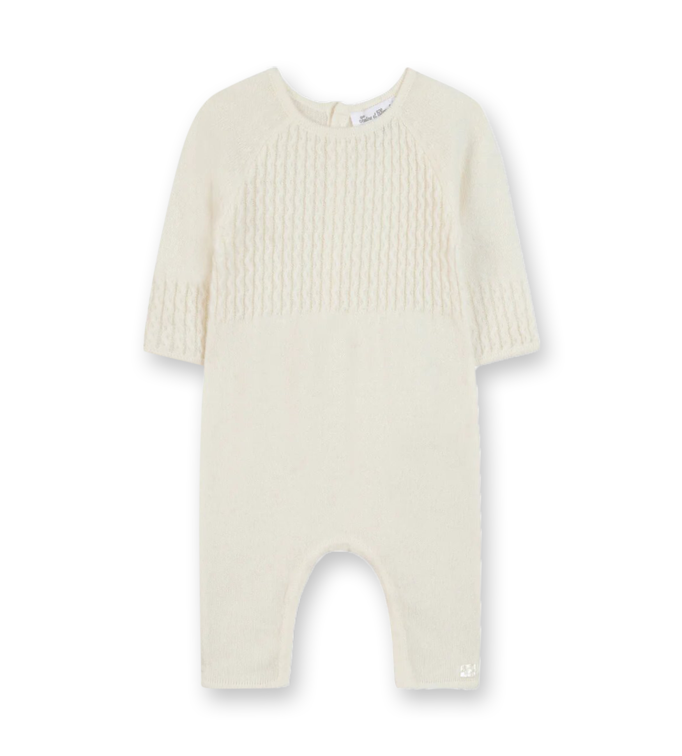 Cashmere Babysuit Ecru