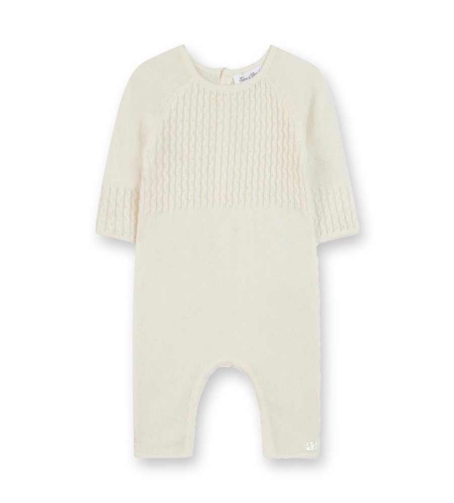 Cashmere Babysuit Ecru