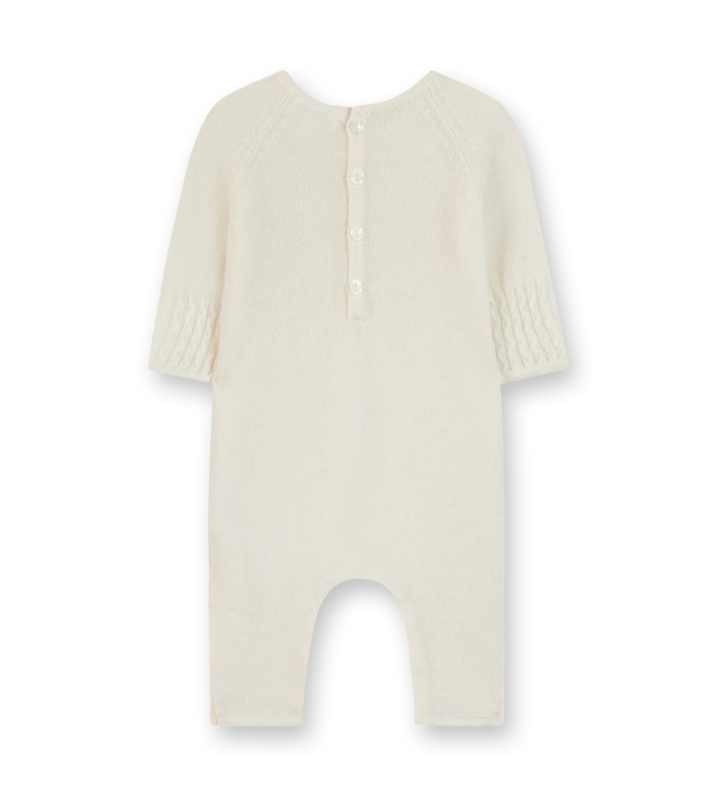 Cashmere Babysuit Ecru