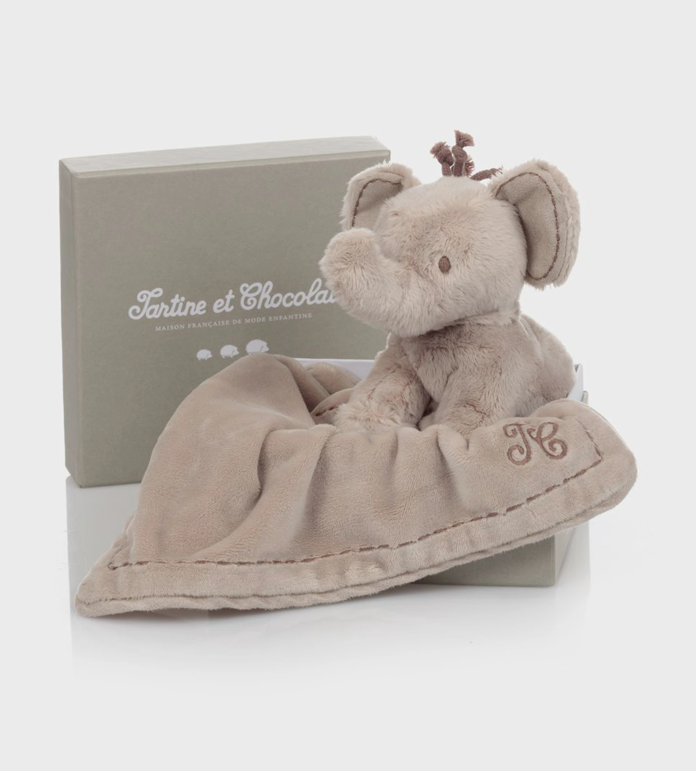 Elephant Doudou Taupe