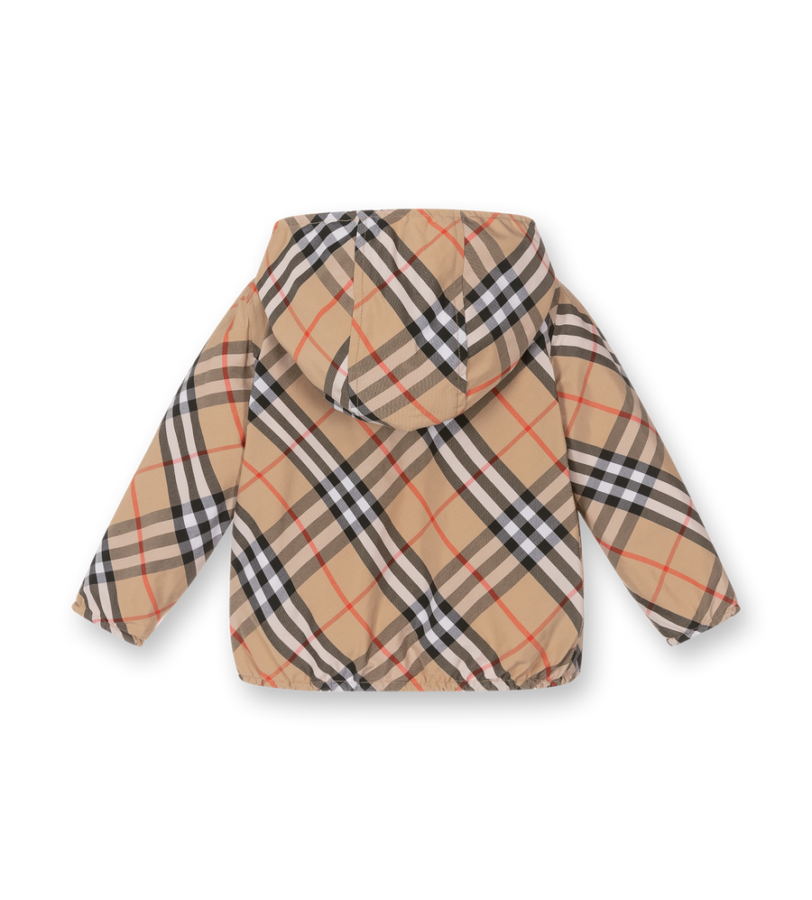 Baby Reversible Check Jacket Sand