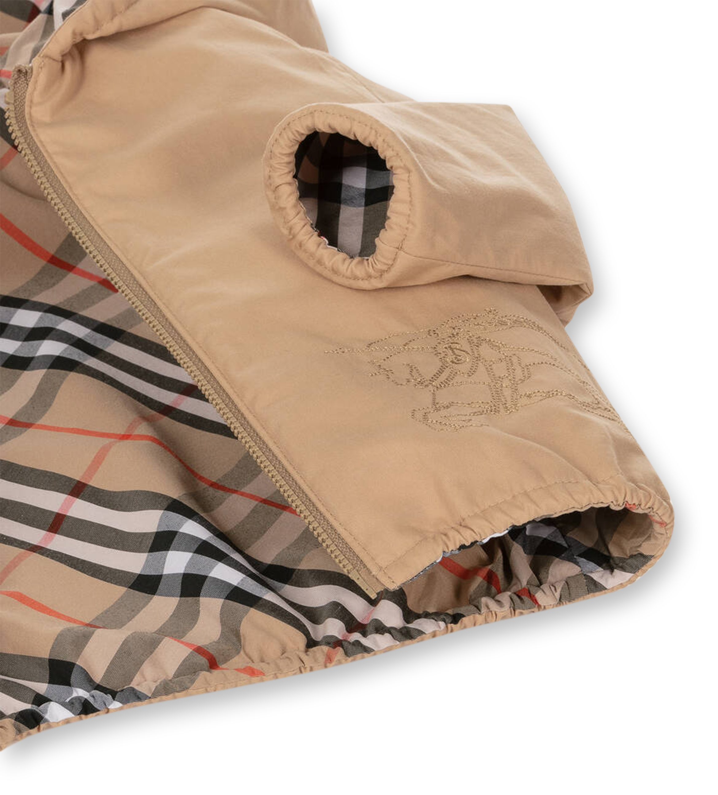 Baby Reversible Check Jacket Sand