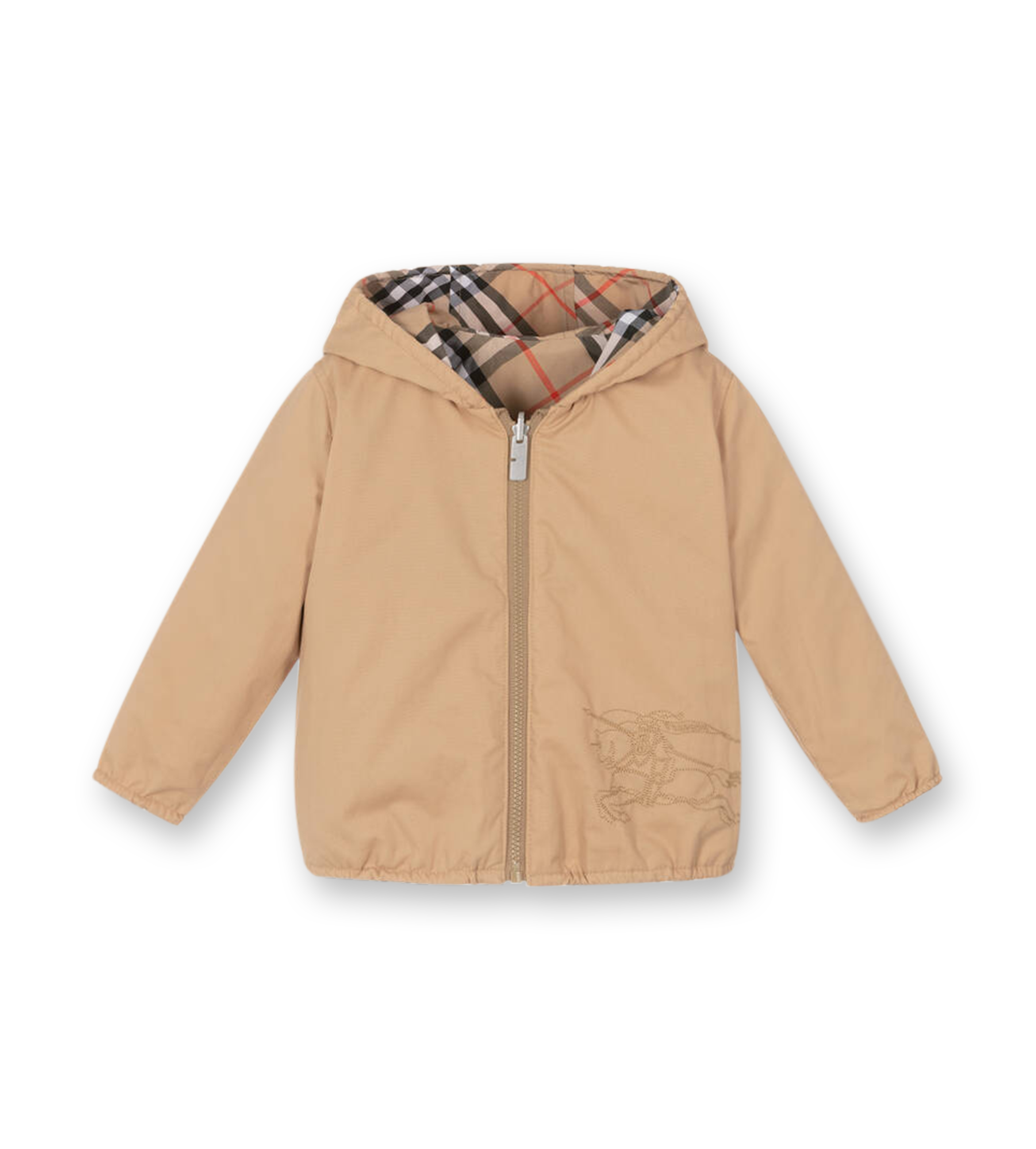 Baby Reversible Check Jacket Sand