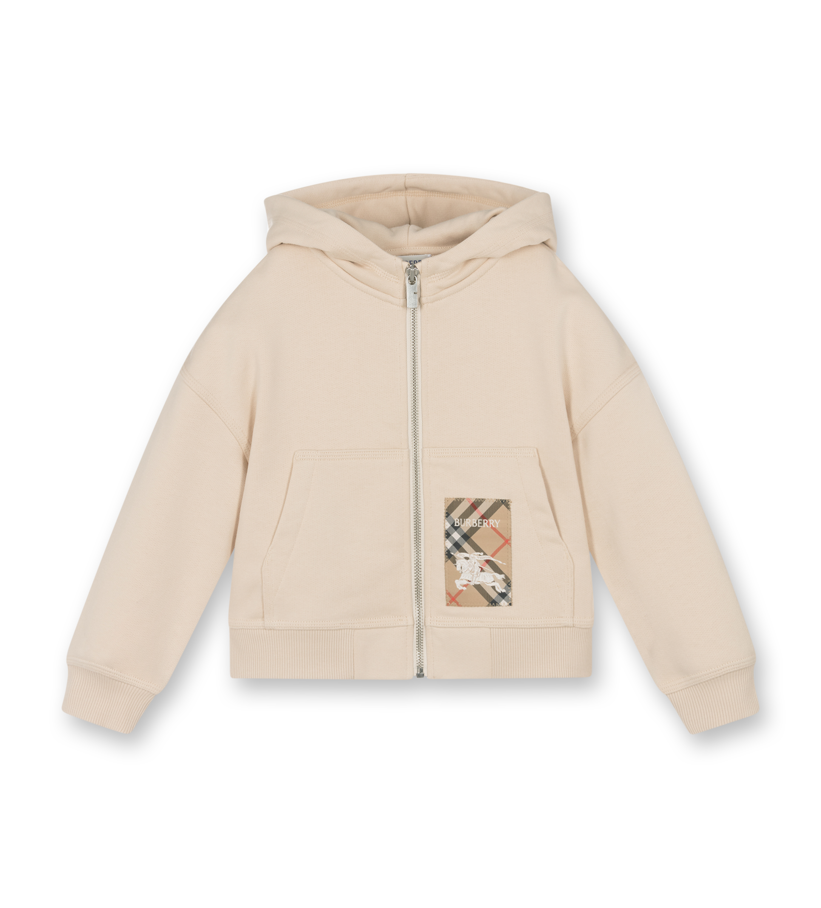 Check Label Zip Hoodie Calico