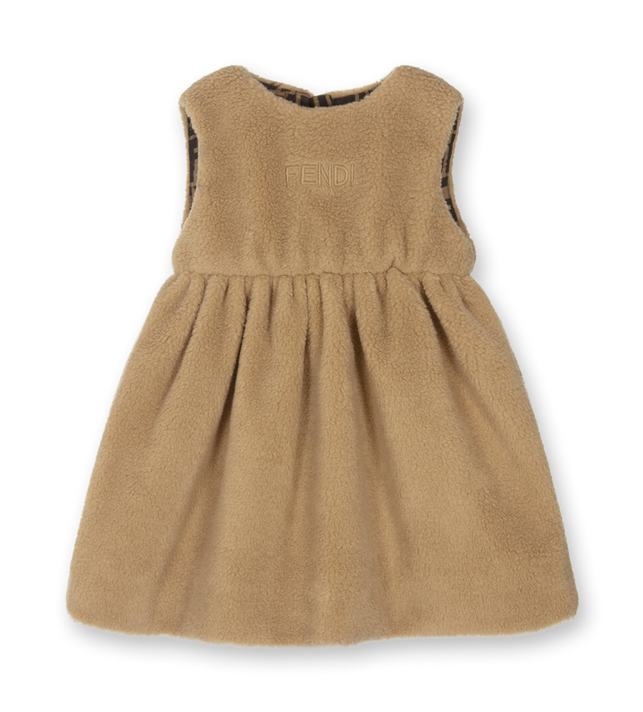 Baby Teddy Dress Desert Sand