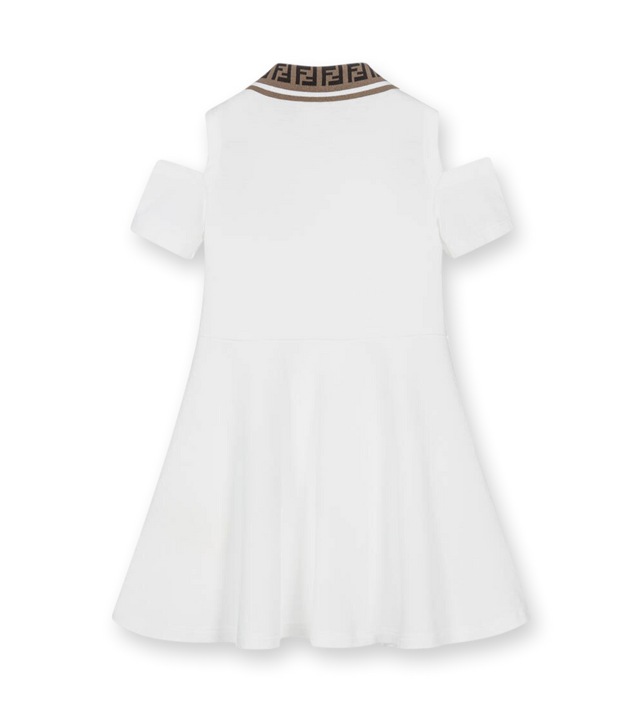 Dress with Logo Patch Gesso