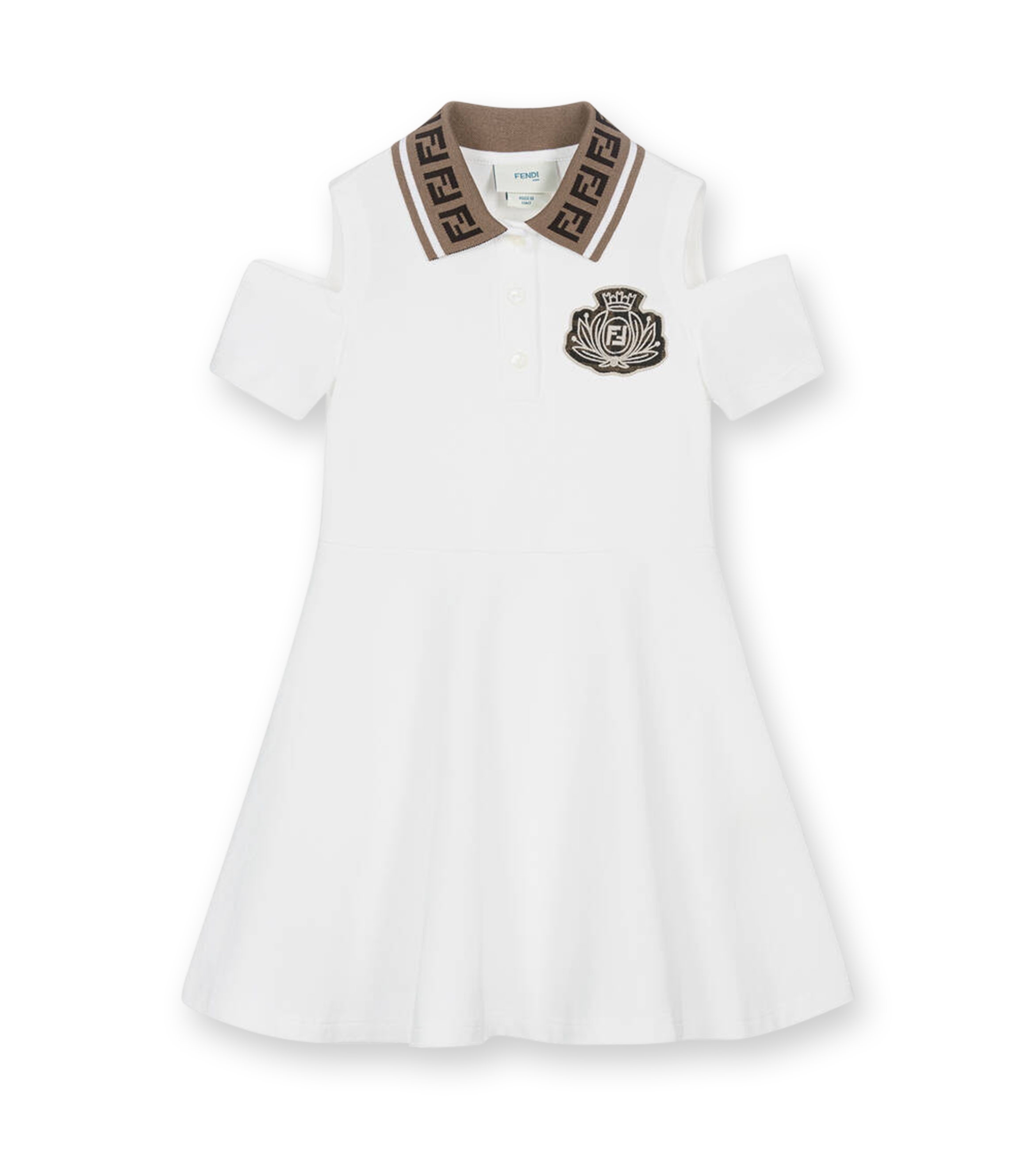 Dress with Logo Patch Gesso