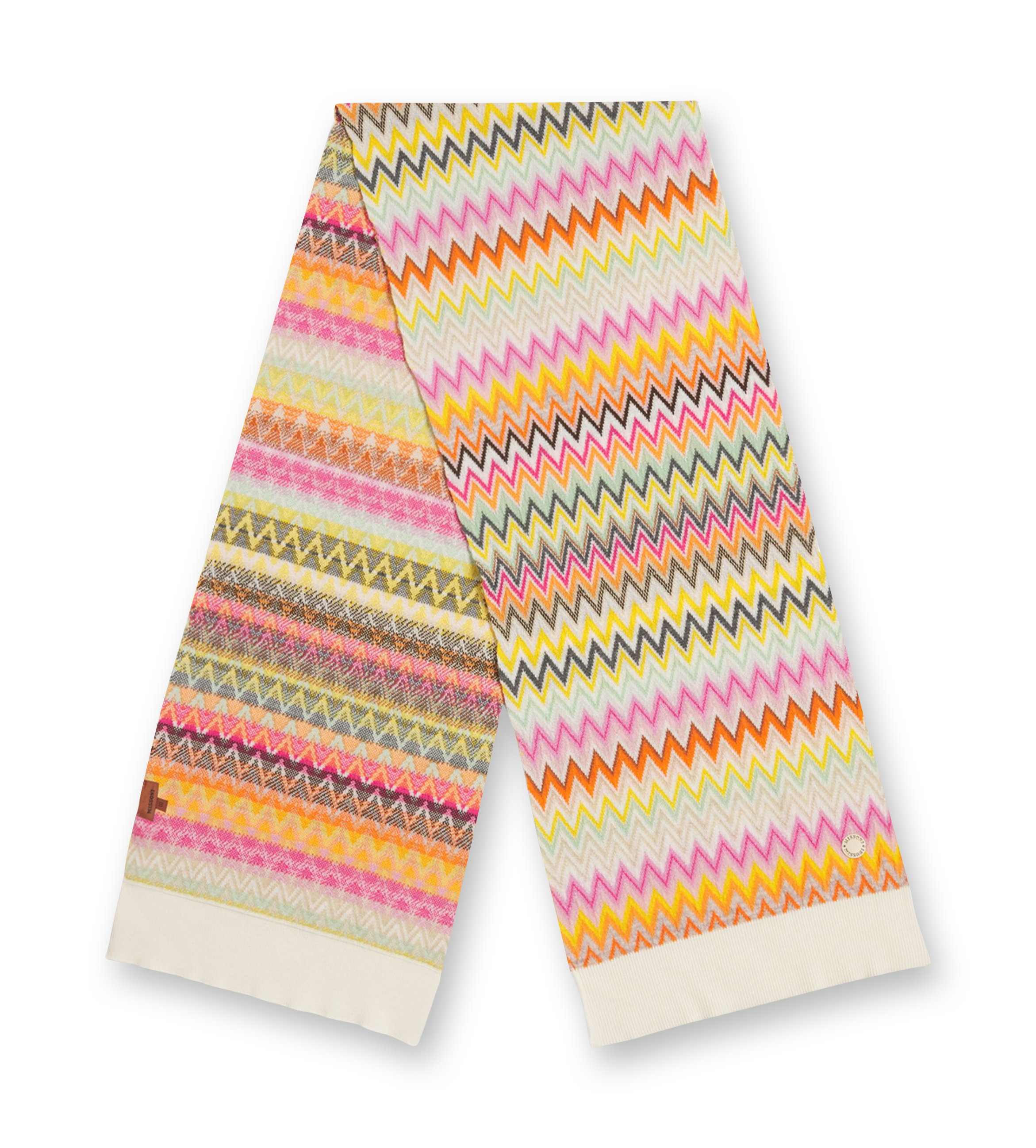 Zigzag Wool Scarf Multi