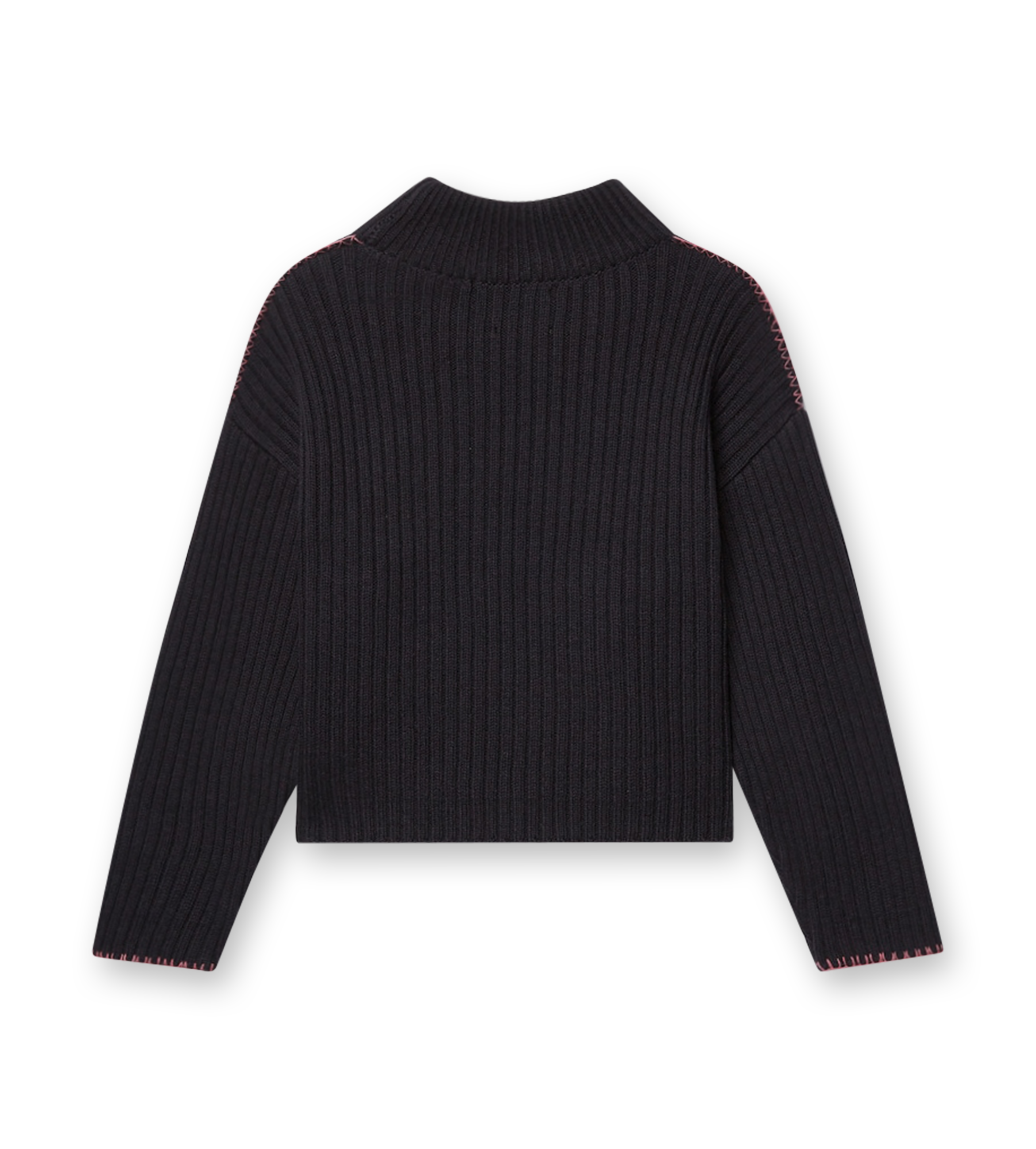 Off Stamp Ribbed Top Black