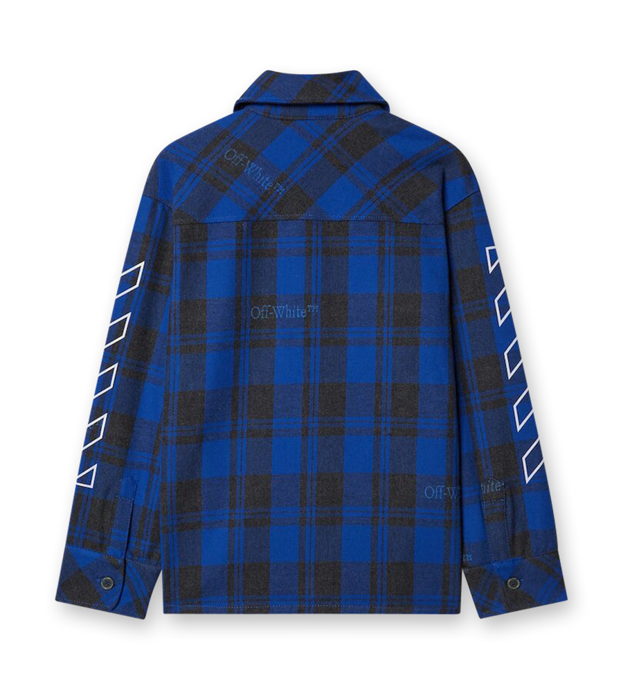 Bookish Diag Flannel Shirt Blue