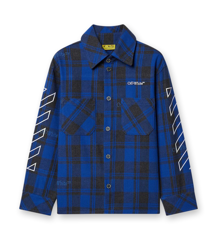 Bookish Diag Flannel Shirt Blue