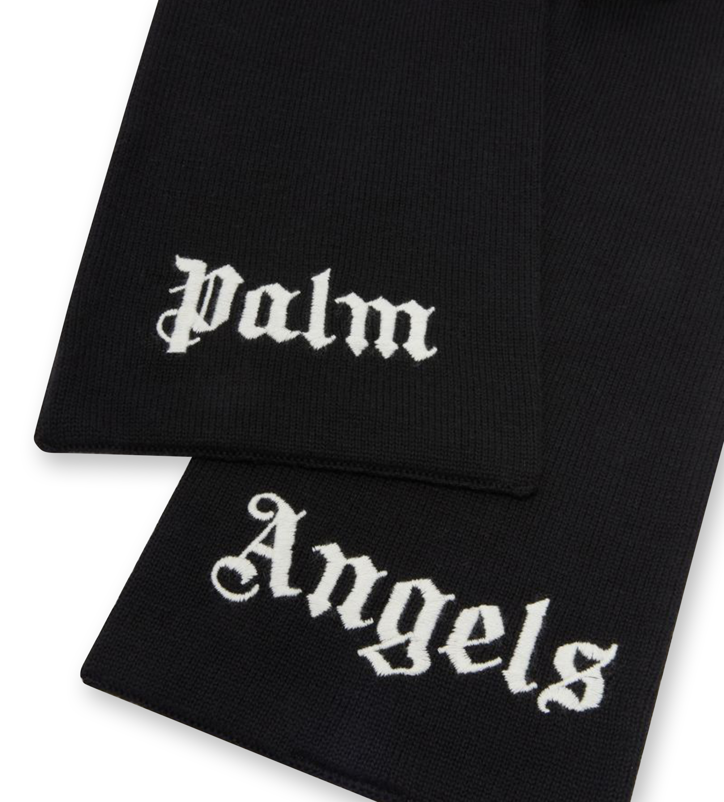 Logo Cotton Scarf Black