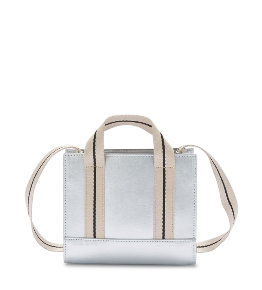 Mini Tote Bag Silver