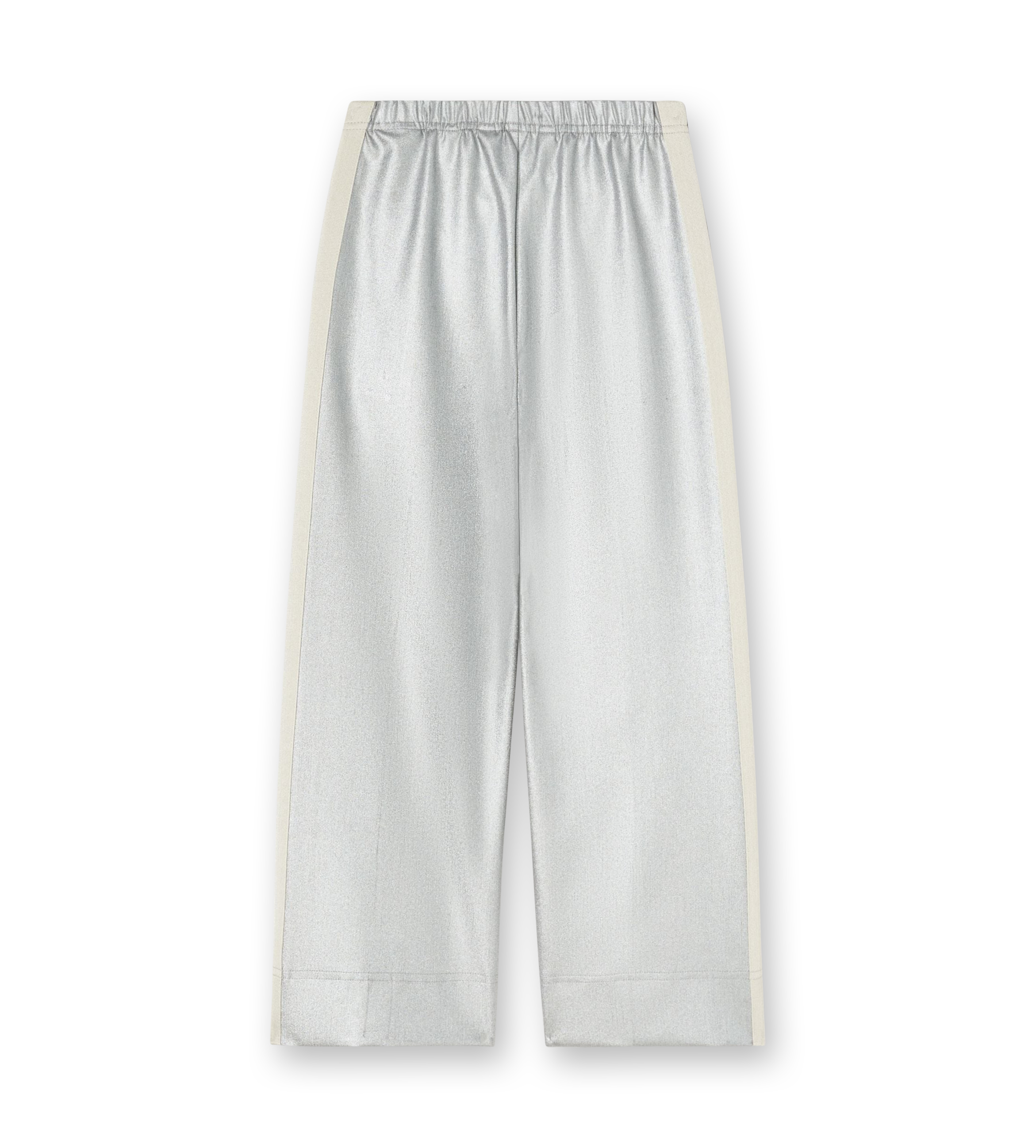 Wide Leg Track Pants Silver