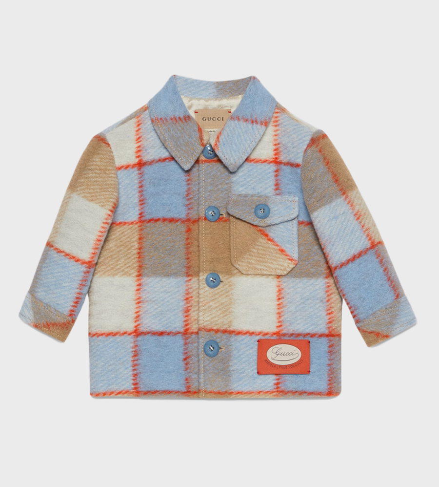 Gucci Baby Boys Blue & Red Bomber Jacket